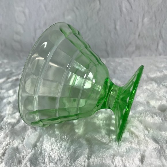 Vintage Vaseline Uranium Sorbet Ribbon Hazel Atlas #43 - Picture 10 of 14